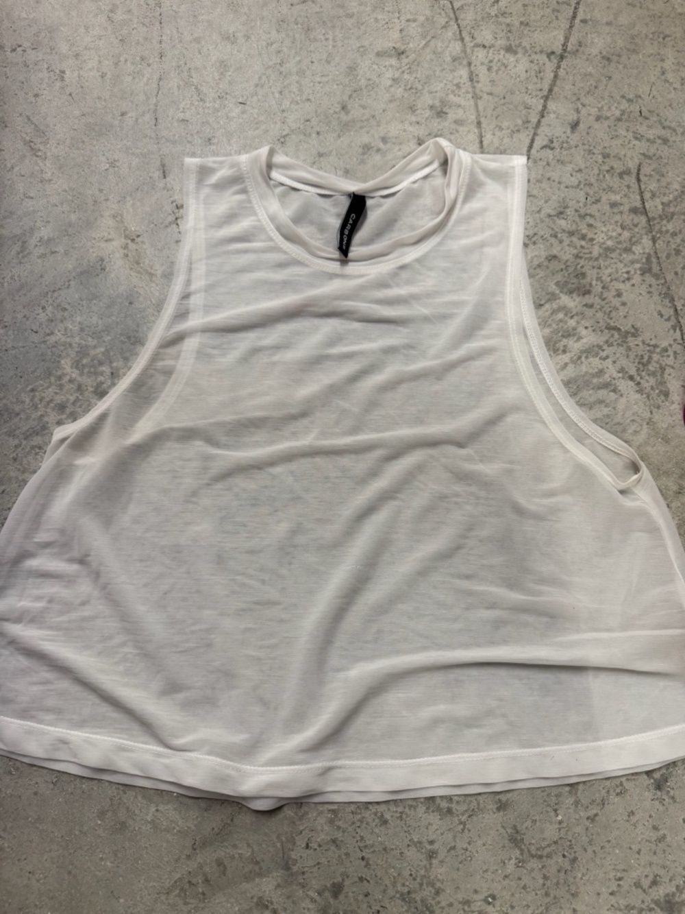 Carbon 38 White Tank - Like New - Size Small Super Soft Tee - Athletic Top
